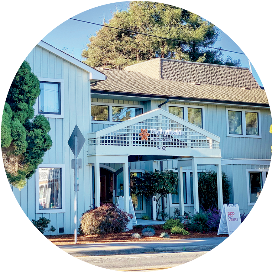 Circle image of the Wellness Center entrance